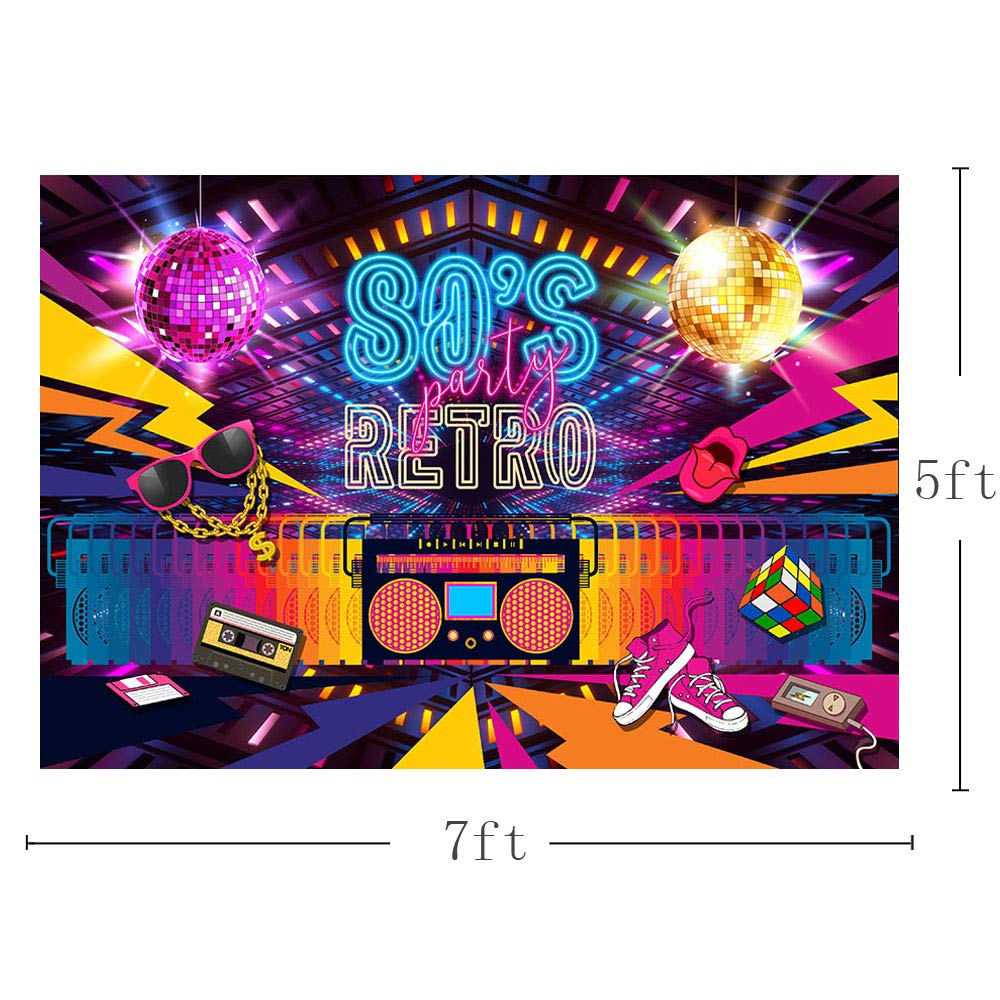 Mehofoto Retro Back To 80s Themed Party Decorations Amazon Co Uk