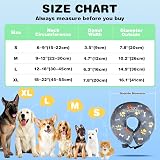 ANWA Inflatable Dog Collar After Surgery Adjustable Recovery Cone Blue Paw view 3