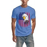 LBP American Flag Eagle Shirt Men's 1776 July Patriotic T Shirt 4th of July Tees USA Flag Shirt
