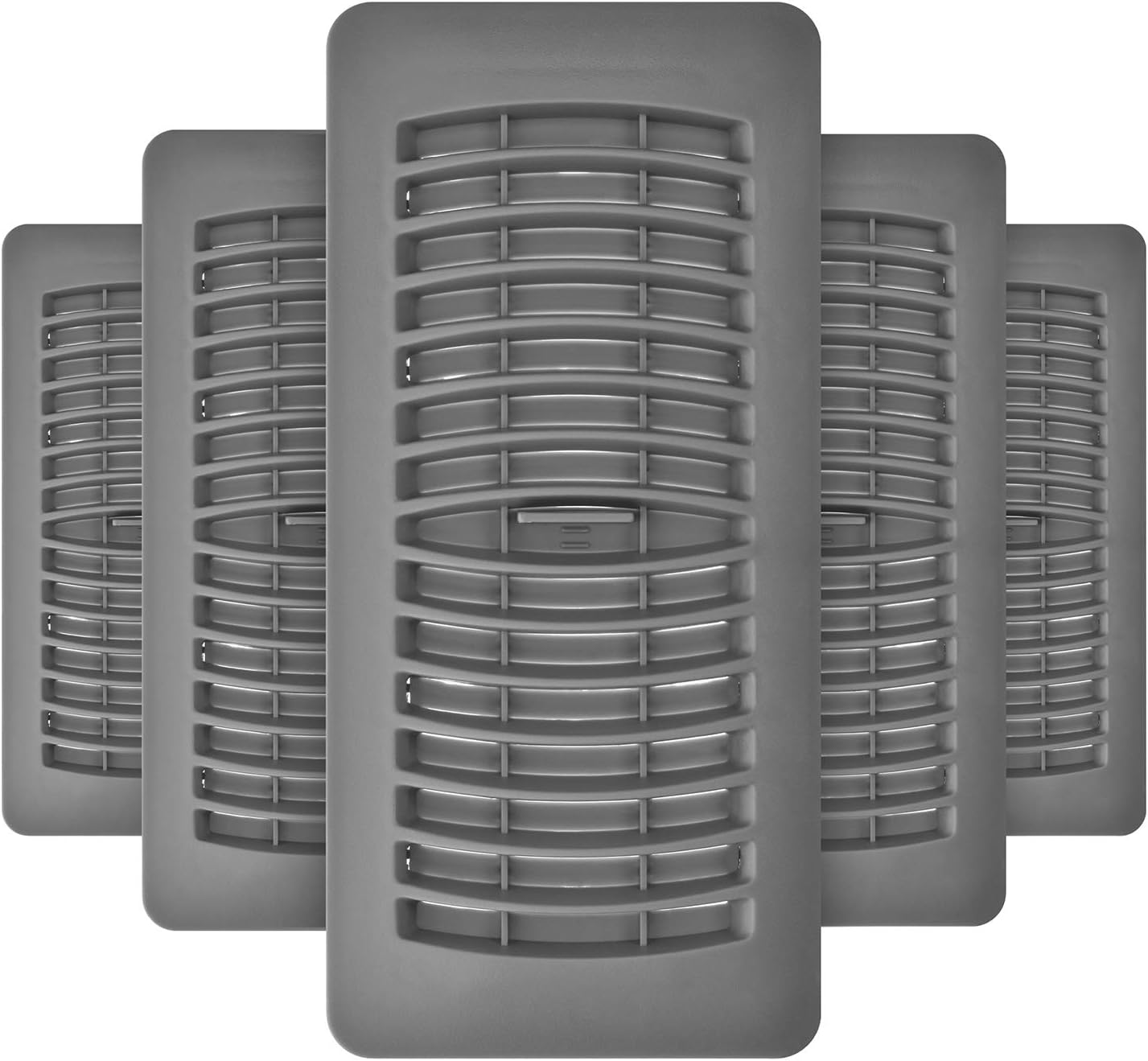 Registers, Grilles & Vents - Imperial RG1443 Louvered Plastic Floor Register, 4x10 Inch, Grey, 5 Count