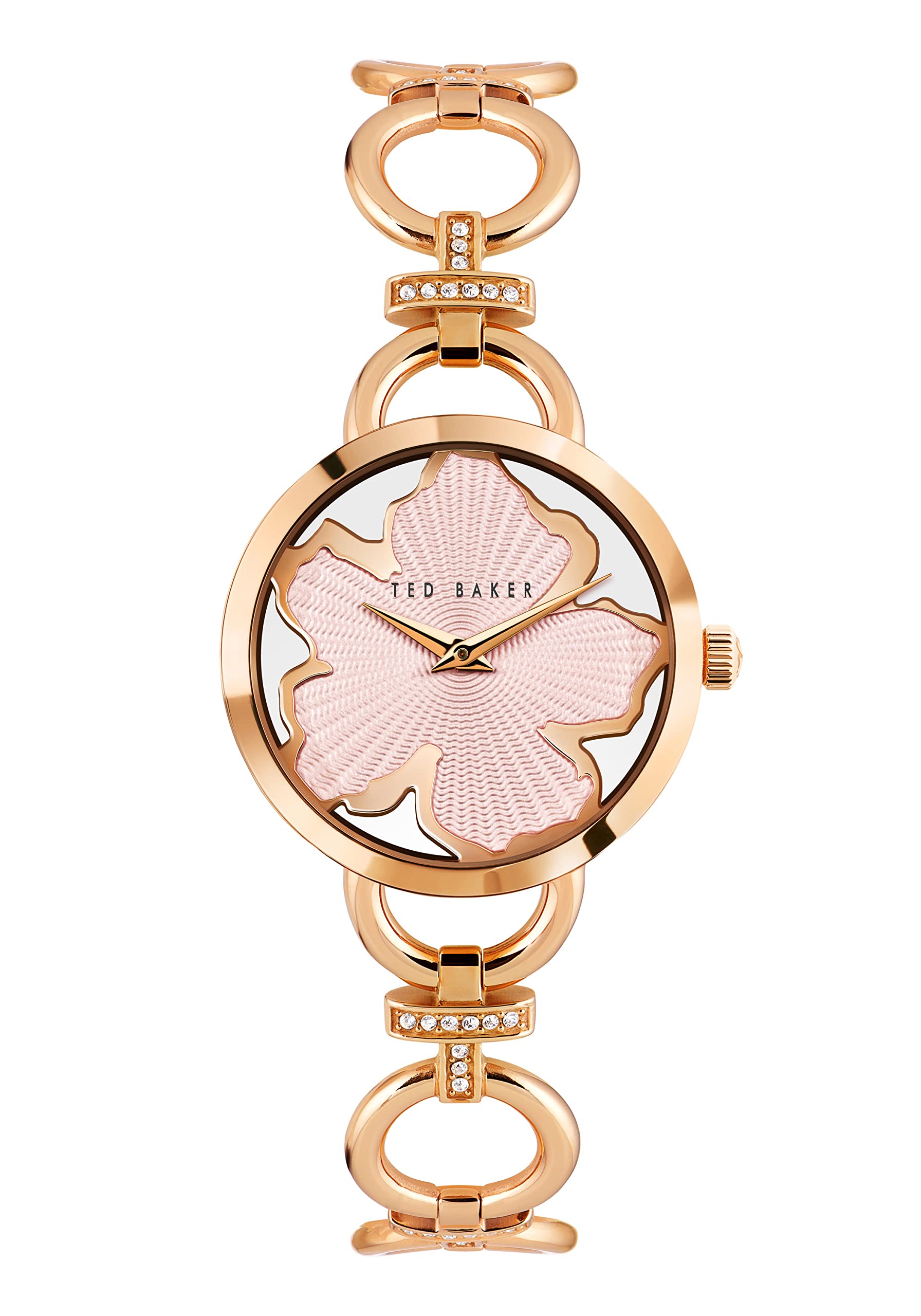 Ted Baker Ladies Stainless Steel Rose Gold Chain Bracelet Watch (Model: BKPLIS3019I)