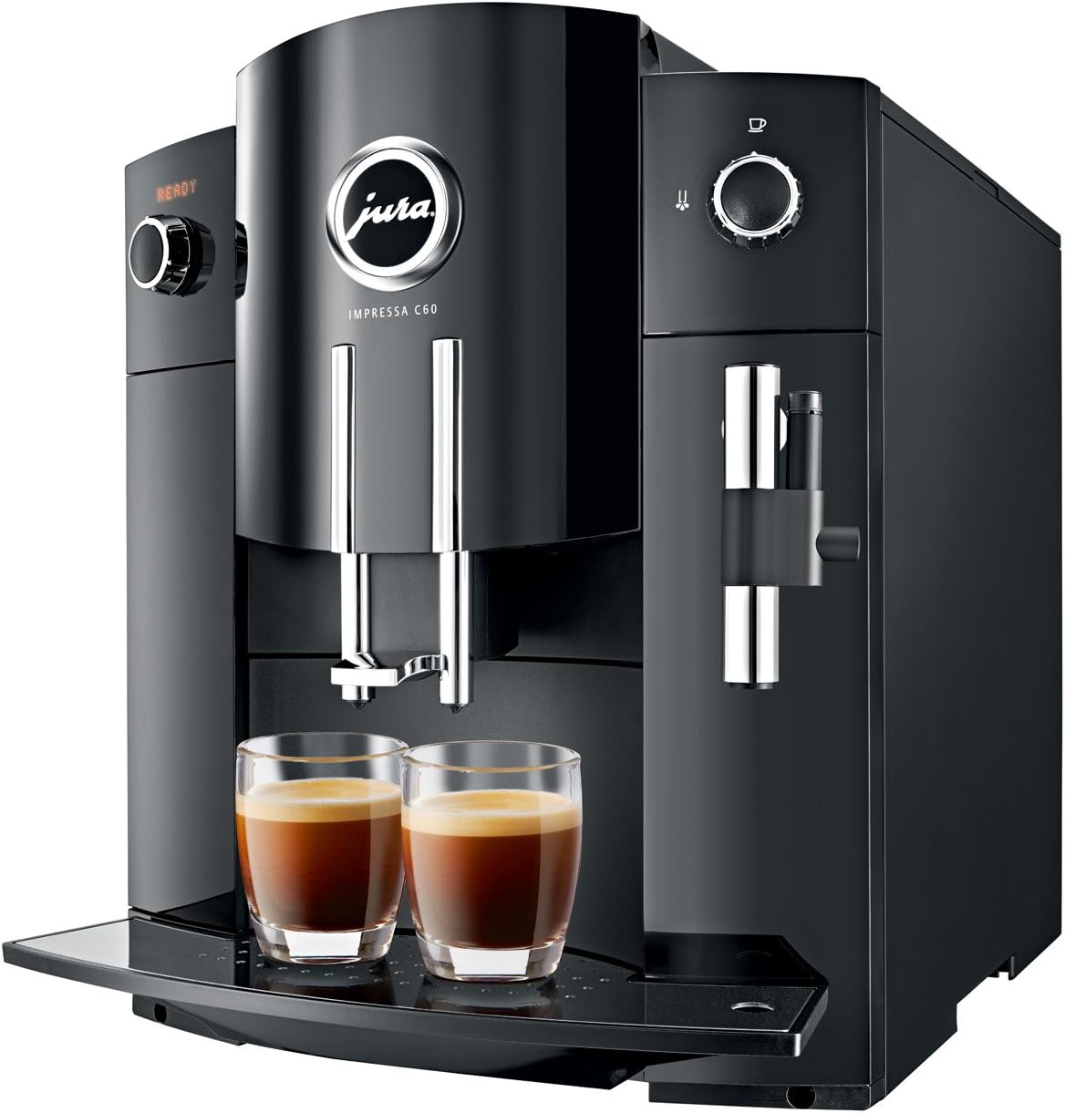 Jura 15022 C60 Coffee Machine, 1450 W, Piano Black [Energy Class A]