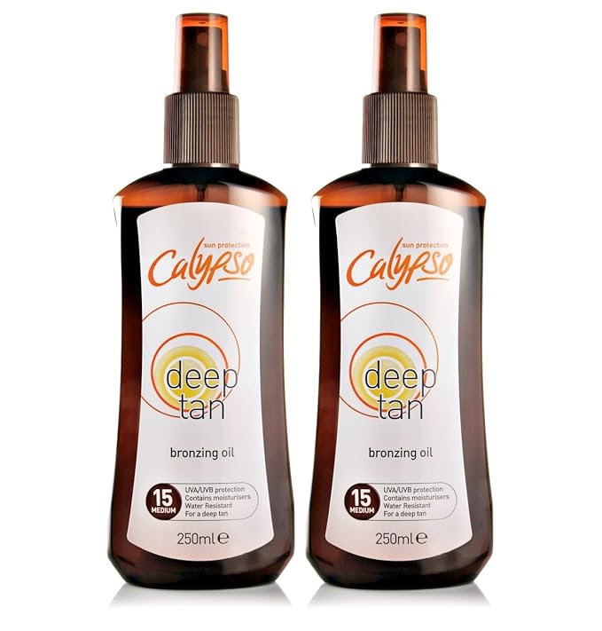 Calypso DEEP TAN Bronzing oil SPF 15 Medium Spray 250ml (2) Amazon.co.uk Beauty Calypso DEEP TAN Bronzing oil SPF 15 Medium Spray 250ml (2) Amazon.co.uk Beauty
