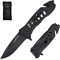 ALBATROSS EDC Cool Sharp Tactical Folding Pocket Knife,SpeedSafe Spring Assisted Opening Knifes with Liner Lock,Pocketclip,Gl