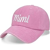 Birthday Grandma Gift - Mimi Gigi Grandma Hat Embroidered Mimi Gigi Gifts, Adjustable Breathable Cap for Mimi Gigi Nana Grandma, Durable Comfortable Unisex Cap for Casual Wear Grey