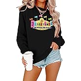 LUKYCILD Magical Shirt for Women Magic Kingdom Sweatshirts Princess Shirts Family Vacation Pullover Casual Long Sleeve Top