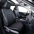 coverdream Custom Fit Seat Covers for Toyota RAV4 Limited,XLE,SE,Platinum,Adventure 2013 2014 2015 2016 2017 2018,Full Coverage Leather Seat Protector (Full Set,Red/Black)
