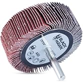 BHA 3 x 1 x 1/4 Aluminum Oxide Mounted Flap Wheel - 80 Grit - 5 Pack | For die grinders and drills. Deburring, blending, contours and inside diameters. Steel, stainless, aluminum and wood.