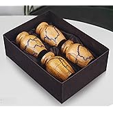 ZIYA Wooden Cremation Small Urns for Human Ashes Keepsake Adult Male Female - Mini Urn for Ashes for Women Men Child Decorative Memorial Funeral Urns for Ashes Pet Cat Dog Set of 4 Keepsakes