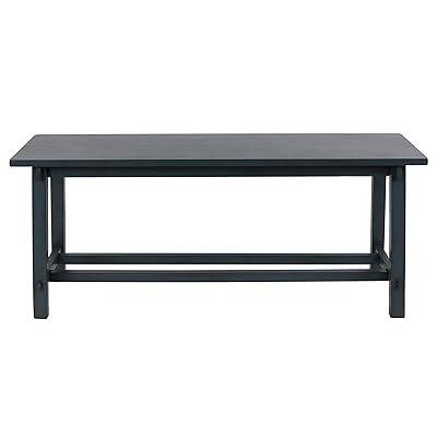 D&eacute;cor Therapy Kyoto Wooden Bench, Antique Navy