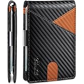 Zitahli Wallet for Men - with Money Clip Slim Leather Slots Credit Card Holder RFID Blocking Bifold Minimalist Wallets with Gift Box