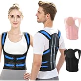 Posture Corrector for Women Men Back Brace Support Straightener Scoliosis | Upgraded Dynamic Traction Correction System Adjustable Shoulder Helps Reduce Upper Lower Pain Suitable Hump Hunchback