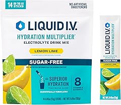 Liquid I.V. Sugar-Free Hydration Multiplier - Lemon Lime – Hydration Powder Packets | Electrolyte Powder Drink Mix | Easy Ope