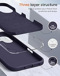 OuXul Designed for iPhone 16 Case,Shockproof Liquid