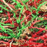 Zhzrche 50g Crinkle Cut Paper Shred Filler for Packing and Empty Basket Filler, Raffia Tissue Paper Grass Stuffers Gift Boxes Filler for Easter Decoration (Mixed)