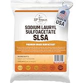 2 Pound SLSA Sodium Lauryl Sulfoacetate Powder | Ultra Foaming Surfactant for Bath Bombs, Bubble Bars &amp; DIY Skincare &ndash; Gentle Coconut-Derived Cleanser for Rich, Creamy Lather | 2 Pound / 32oz