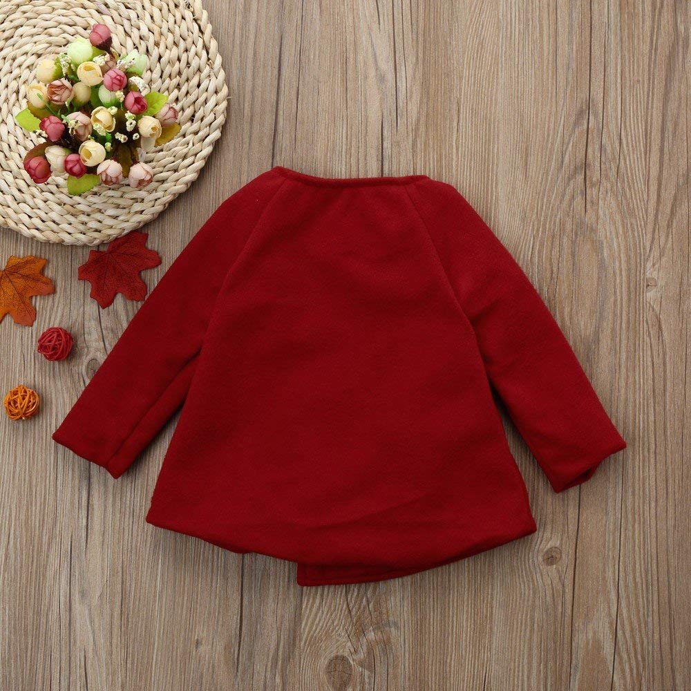 BaZhaHei Herbst Winter Baby Mantel Baby M/ädchen Outwear Kinder Mantel Knopf Jacke Warme Kleidung Sweatjacke Fleecejacke Wintermantel Weicher Dufflecoat Solid Outdoorjacket