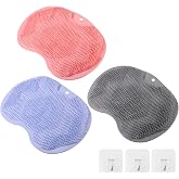 3PACK Silicone Shower Foot Scrubber,Wall Slip Suction Cups Body Scrubber | Silicone Shower Foot Brush Pad,Use in Cleaner For Women and Men By RARKVEN