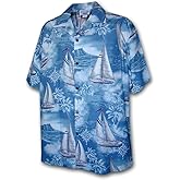 Pacific Legend Hawaiian Shirts Sailboats