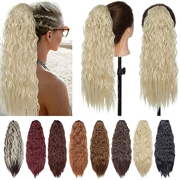 Blonde curly drawstring ponytail Clearance