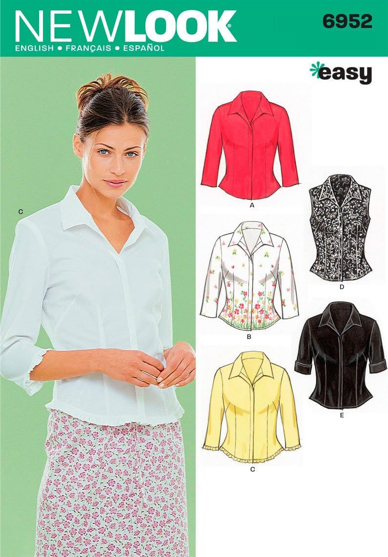 Simplicity Creative Group, Inc New Look Sewing Pattern 6952 Misses Tops, Size A (8-10-12-14-16-18)