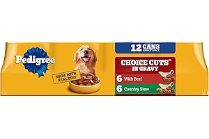 Pedigree Choice Cuts in Gravy Adult Canned Soft Wet Dog Food, Beef & Country Stew, 13.2 oz. Cans (12 Count, Pack of 1)