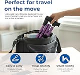 LIFE Life Healthcare Folding Walking Stick Adjustable Height Purple Cane view 4