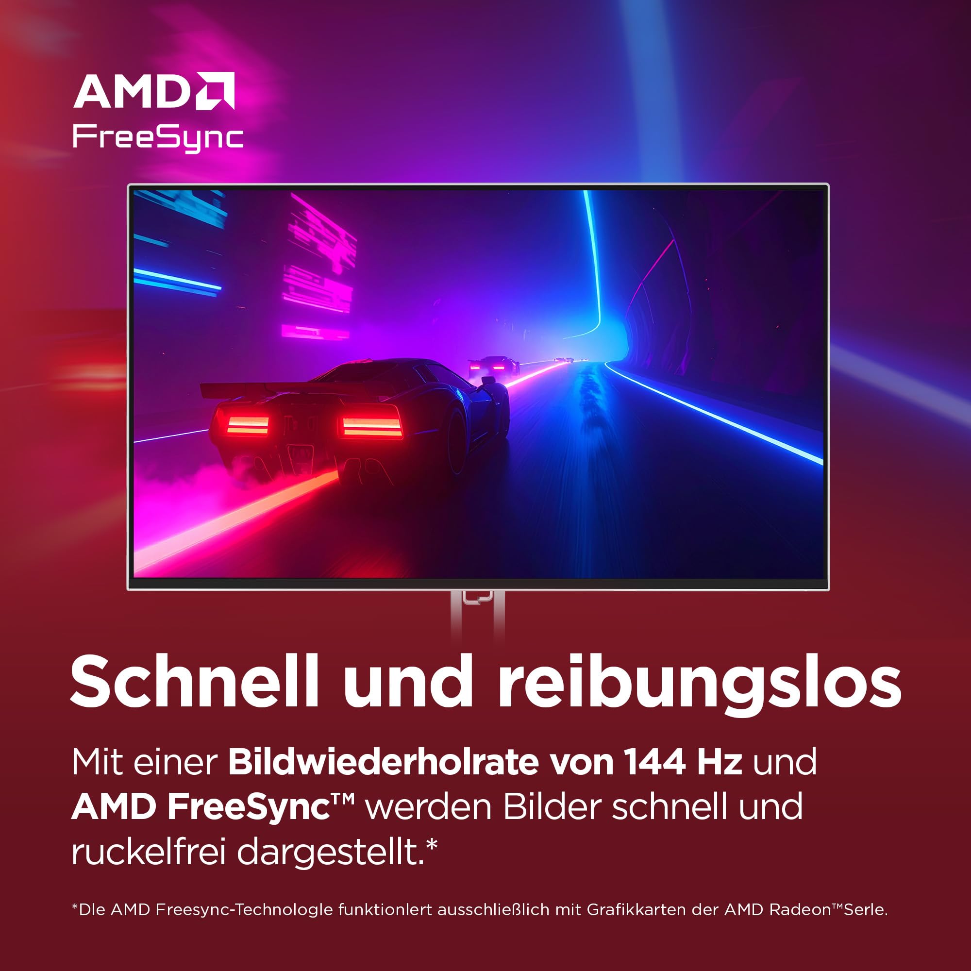 Lenovo L27-4C | 27" Full HD WLED Monitor | 1920x1080 | 16:9 | 144Hz | 1ms Reaktionszeit | HDMI | VGA | Audio 3.5mm | 4-seitig-Panel | TÜV Augenschutz | AMD FreeSync | grau | 3.9 kg 3