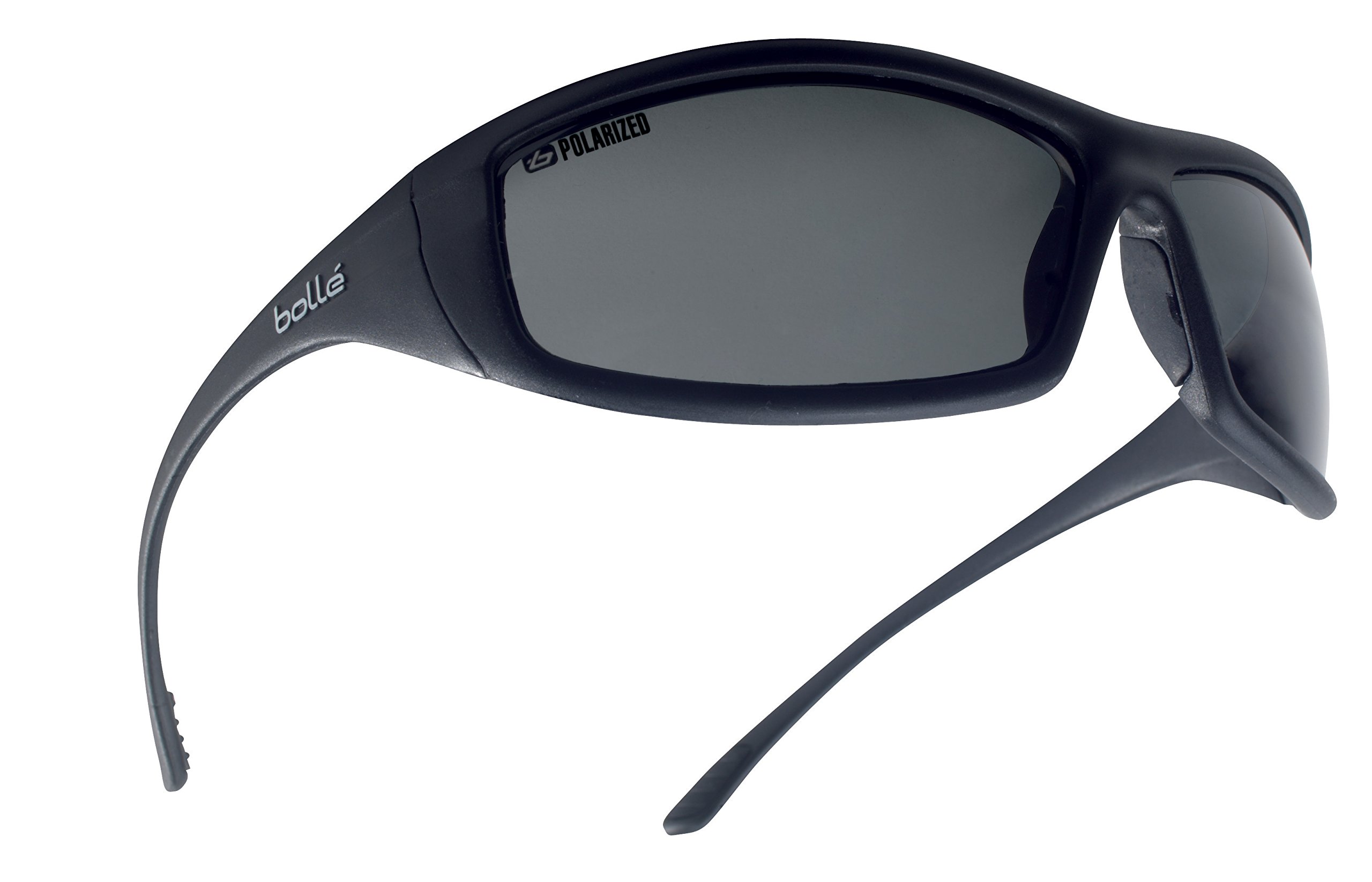 Bolle SOLIPOL Solis Glasses Nylon Frame with Polarized Anti-Scratch Lens, Black