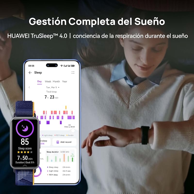 Band 9, 1.47”AMOLED, Larga Duración de 2 Semanas, Rosa