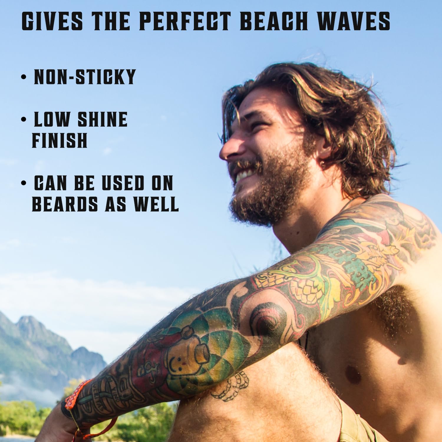 Viking Revolution Sea Salt Spray for Hair Men - Hair Texturizing Spray with Kelp, Aloe Vera and Red Algae Extract - Surf Spray to Add Volume and Texture Sea Salt Spray for Men Beach Hair Spray - 8.8oz