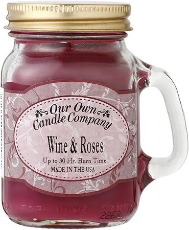 Amazon Co Jp Our Own Candle Company メイソンジャーキャンドル ミニサイズ ワイン ローズ Ou0129 ビューティー