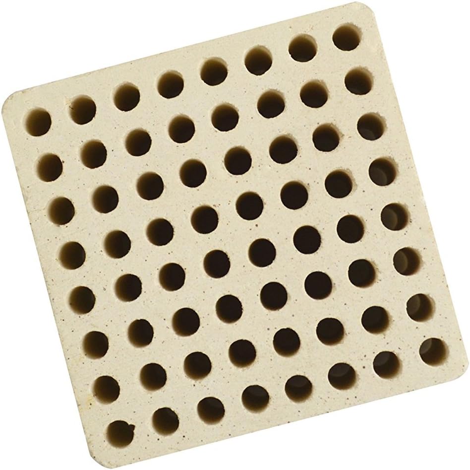 Honeycomb Ceramic Block Square w/ 64 Holes (4 mm Diameter) 50 mm x 50 mm x 20 mm Jewelry Soldering Tool