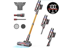 HOMPANY Cordless Vacuum Cleaner, 550W/45Kpa Stick Vacuum with Touch Screen, Max 60 Mins Runtime, Anti-Tangle Vacuum Cleaner for Home,2024 Upgraded Motor, Wireless Vacuum for Pet Hair/Carpet/Hard Floor