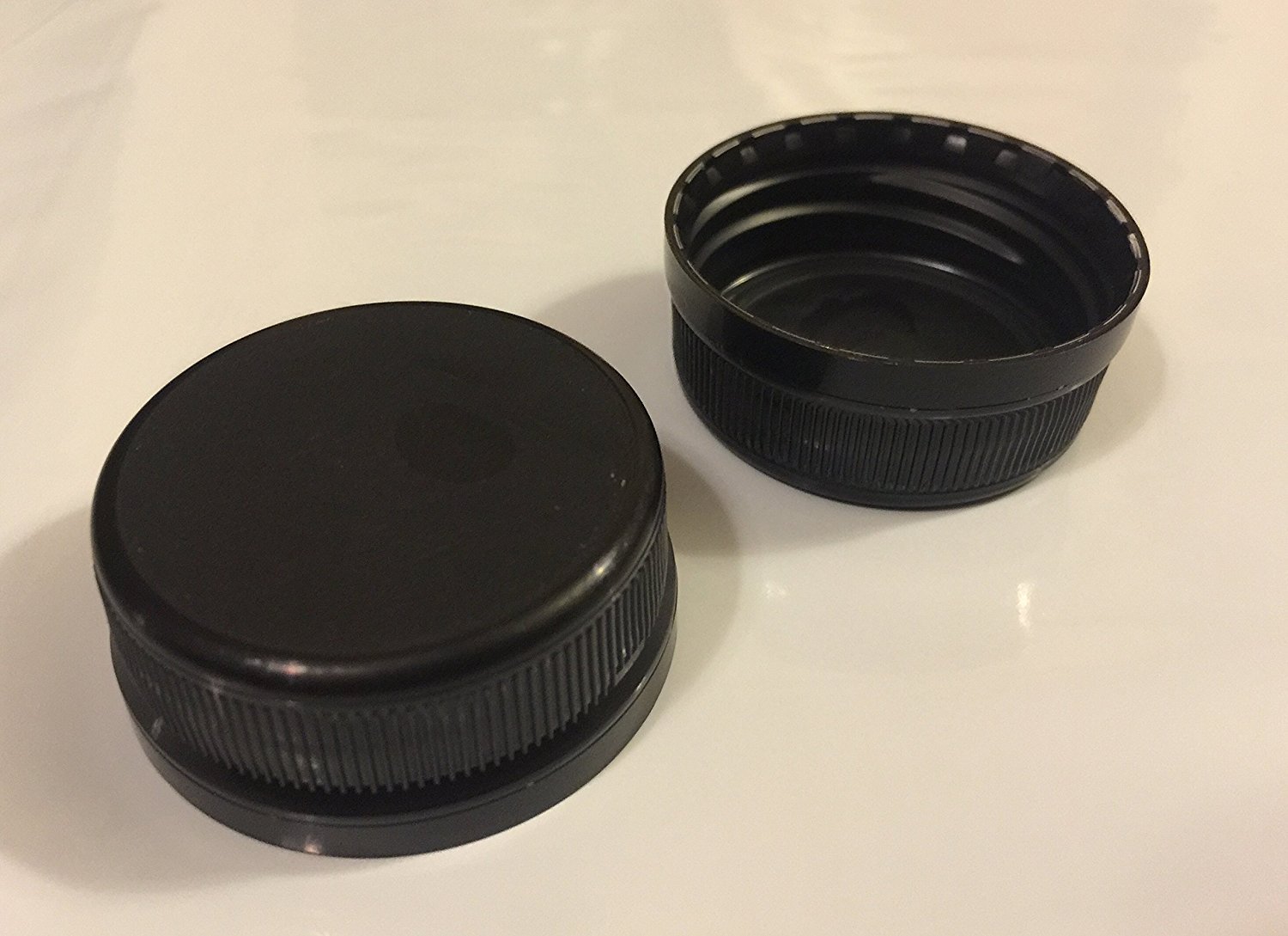(36) Black Juice Bottle Caps/Lids 38mm with Liner and Tamper Evident