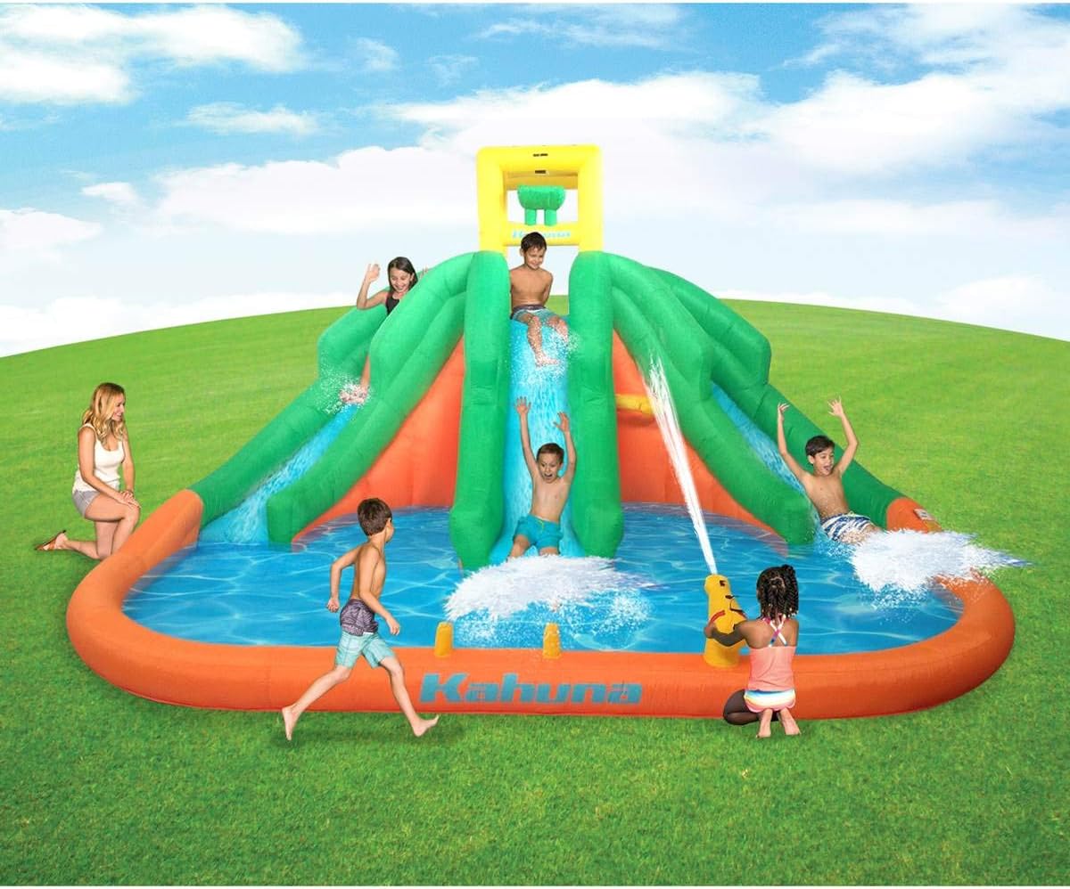 Splash Park Kahuna Twin Falls Inflatable Water Slide Kahuna Twin