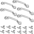 Abimars Bimini Top Strap Pad Eye Footman Loop, 316 Stainless Steel Footman's Loop for 1in or 1 1/2in Tie Down Strap, Kayak Deck Loops, Tie Down Anchor Point