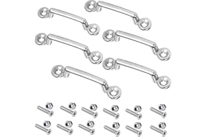 Abimars Bimini Top Strap Pad Eye Footman Loop, 316 Stainless Steel Footman's Loop for 1in or 1 1/2in Tie Down Strap, Kayak Deck Loops, Tie Down Anchor Point