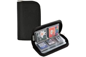 1 PC Memory Card Carrying Case - Suitable for Micro SD, Mini SD and 4X CF, Card Holder Bag Wallet for Media Storage Organizat