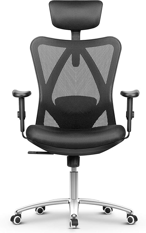 Burostuhl Ergonomisch Burostuhl Schreibtischstuhl Computer Stuhl Drehstuhl Mit Netz Design Sitzkissen Verstellbare Kopfstutze Und Armlehnen Wippfunktion Sitzhoh Maximale Belastbarkeit 150 Kg Amazon De Kuche Haushalt