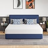 FDW | 10 Inch King Mattress | Medium Firm | Gel Memory Foam Mattress | White | Bed in a Box, CertiPUR-US Certified | Pressure Relief, Cooling Ventilated Foam | Washable Removable Cover