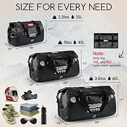 Waterproof Duffel Bag - Motorcycle Dry Bag Tail Bag