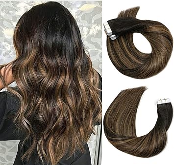 Amazon Com Tape In Hair Extensions 20pcs 50g Per Set 1bt6p1b
