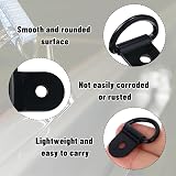 MEKEET 10Pcs D Rings Heavy Duty Black Lashing Ring Cargo Tie Down Stainless view 3