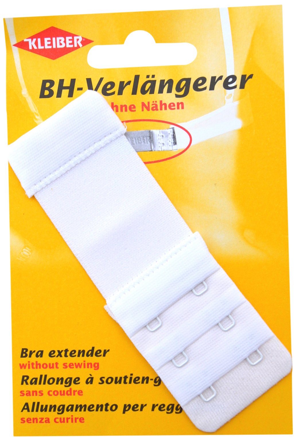 Kleiber 35 mm Double Hook Bra Extender, White