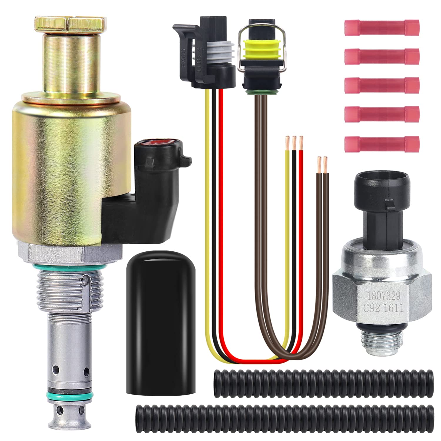 Photo 1 of 7.3 IPR Valve Injector Pressure Regulator & ICP Sensor 7.3 Powerstroke with Pigtail Compatible for Ford F250 F350 F450 F550 / Super Duty E350 E450 E550 / Excursion F650 F750 NO# F81Z9C968AA 1841217C91