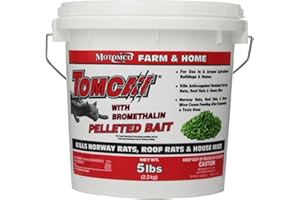 MOTOMCO Tomcat Mouse and Rat Bromethalin Pellets, 5-Pound