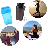 DDSHUN Shaker Bottle 400 ml Protein Powder Mixer with Mixball Black view 9