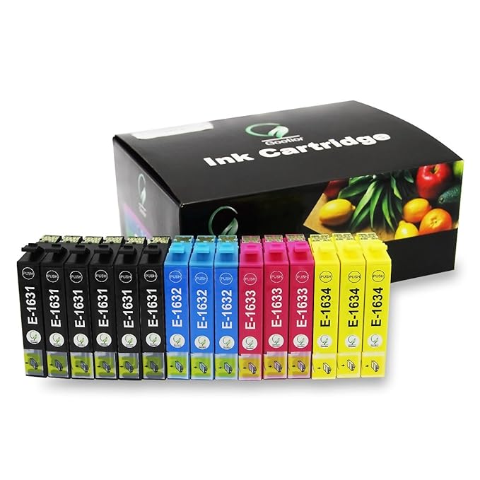 Gootior 16 XL Druckerpatronen Kompatibel für Epson 16 Patronen Ersatz mit Workforce WF-2760 WF-2010 WF-2750D WF-2630 WF-2510 