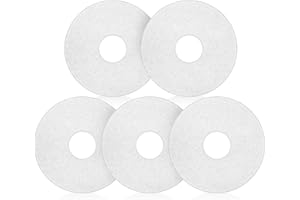 Teenyyou 5 Pcs 12" Cleaning Orbiter Pads Commercial Floor Buffer Pads Hardwood Floor Maintenance Scrubber Polisher Cleaning and Stripping for Orbiter Machine (White)